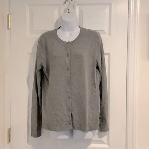 NWT STYLE &Co Womens Recycled Gray Capsule Academia Spring Classic Cardigan M